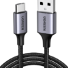 UGREEN USB-A 2.0 to USB-C Cable Nickel Plating Aluminum Braid 1.5m (Black)