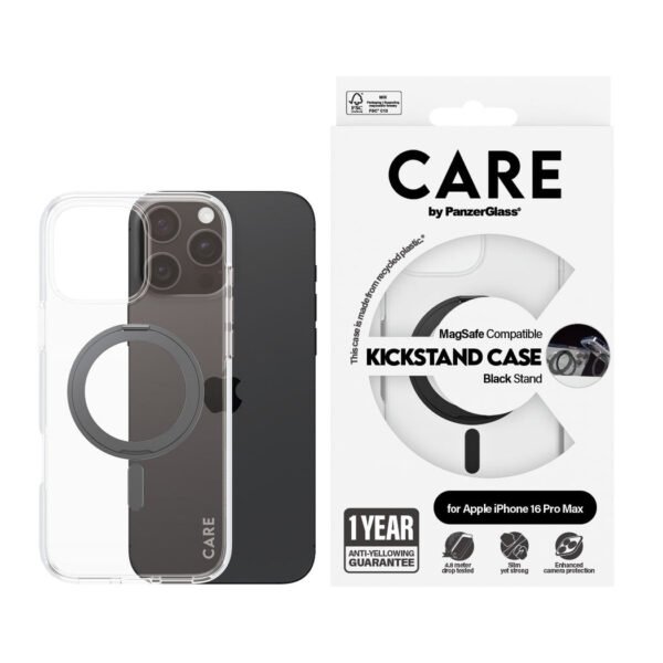 PanzerGlass® 1324, Case Feature Kickstand & MagSafe iPhone 16 Pro Max - Black