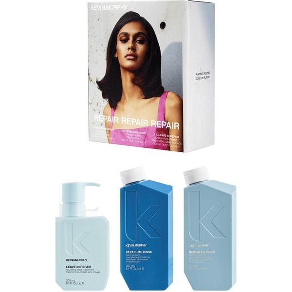 KEVIN MURPHY RESOLUTIONS & REPAIR KIT (REPAIR ME WASH 250ML + RINSE 250ML + LEAVE-IN 200ML)