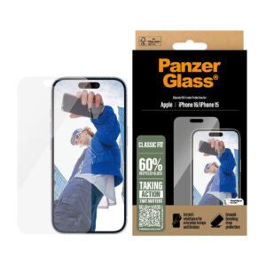 PanzerGlass® 2873, Screen Protector Clear iPhone 16 | Classic Fit