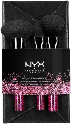 NYX Best Face Forward Brush Set – 3-Piece Makeup Brush Kit