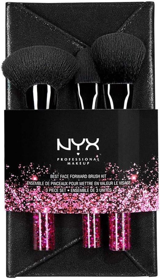 NYX Best Face Forward Brush Set – 3-Piece Makeup Brush Kit