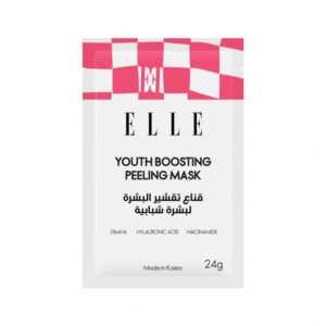 Korean ELLE Youth Boosting Peeling Mask – Anti-Aging, Hydrating & Brightening Face Mask – Packed with Peptides, Niacinamide, Lactic Acid and Hyaluronic Acid for Radiant, Youthful Skin