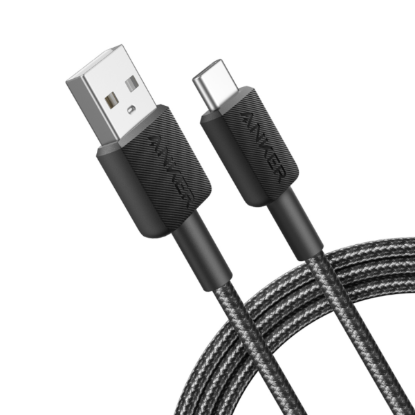 Anker 322 USB-A to USB-C Cable (6ft Braided) Black