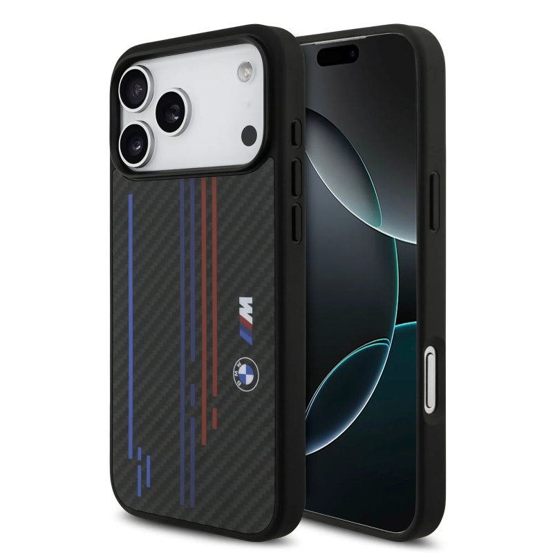 BMW, MagSafe Kevlar Case with Printed Tricolor & Metal Logos, iPhone 17 Pro Max