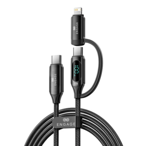 Engage, 2-in-1 USB-C to USB-C / Lightning, Fast Charging Digital Cable (1 m, 100W)