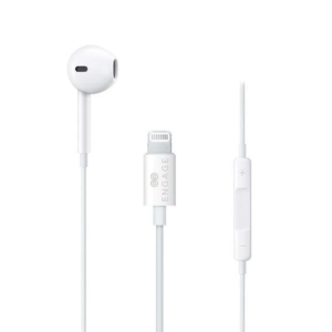 Engage, MFI Apple Lightning Wired Mono Earphone, White