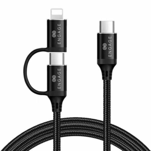 Engage, Type-C to Type-C Cable with Lightning Connector 30 cm (60W)