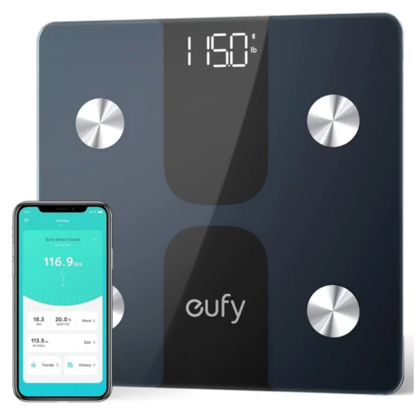 Eufy T9146K15 Smart Scale C1 with Bluetooth, Body Fat Scale, Wireless Digital Bathroom Scale, 15 Measurements