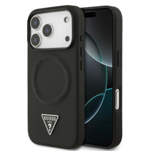 Guess, MagSafe PU Leather Case with Triangle Logo, iPhone 17 Pro Max