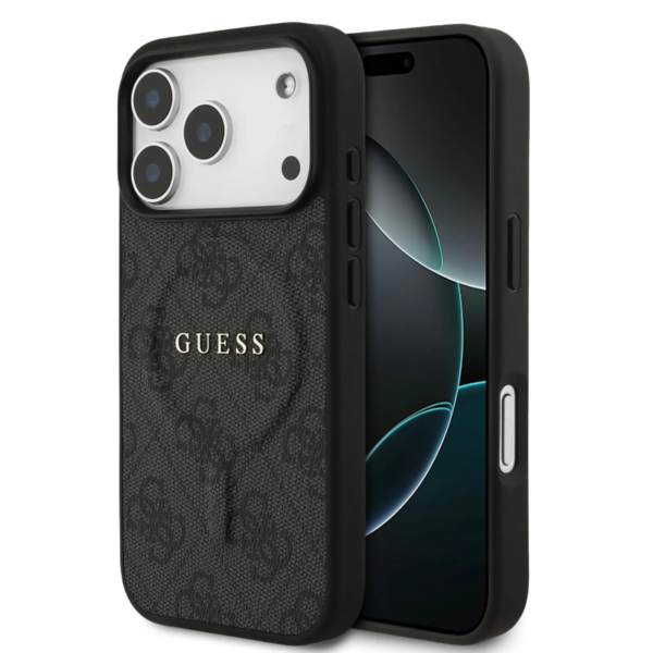 Guess, MagSafe 4G PU Leather Case with Classic Logo, iPhone 17 Pro