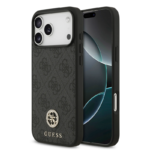 Guess, MagSafe 4G PU Leather Case with Classic & Strass Logo, iPhone 17 Pro Max