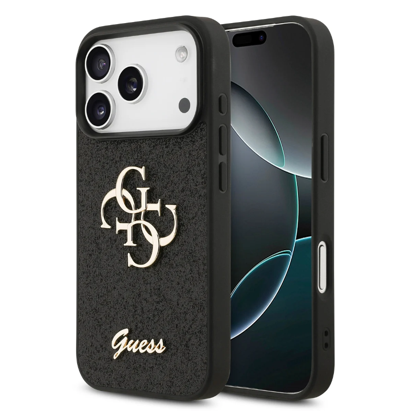 Guess, PU Glitter Case With Big 4G Metal Logo, iphone 17 Pro Max