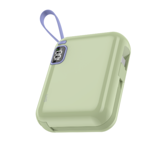 SIA PB302 10000mAh power bank with cable 38.5WH (Green)