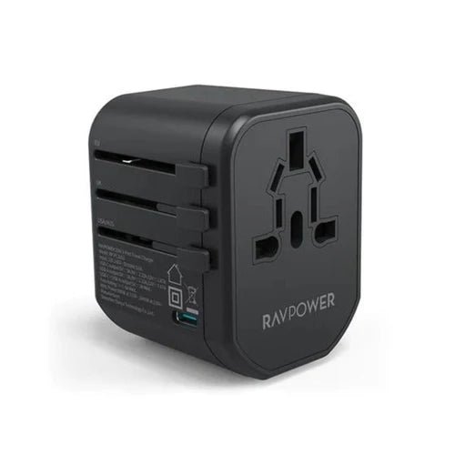 RAVPower  RP-PC1033 PD PIONEER 20W 3-Port Travel Charger (Black)