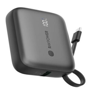 RAVPower RP-PB1224, 3-Port Power Bank, 10000mAh, PD20W - Black