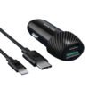 RAVPower RP-VC031, Car Charger 44W + 1m Combo - Black