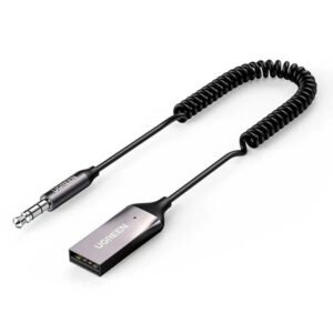 UGREEN Bluetooth Car Receiver Aux with Mic (Space Gray)
