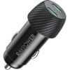 RAVPOWER RP-VC032,  50W 2 Ports USB-C Fast Car Charger(Black)
