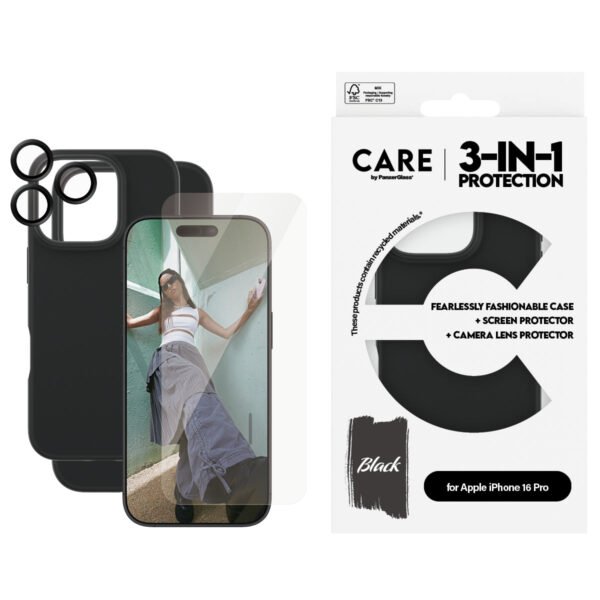 PanzerGlass® B1394+95876+95891, Fashion 3-in-1 Bundle iPhone 16 Pro