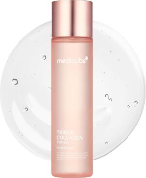 Medicube Triple Collagen Toner - Hydrolyzed, Atelo, & Soluble Collagen for Deep Hydration & Plump Skin - Fast-Absorbing Formula for All-Day Suppleness, Korean Skincare