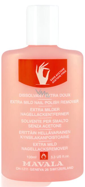 Mavala Extra Mild Nail Polish Remover – Luxuriously Gentle, Acetone-Free Formula for Delicate and Sensitive Nails - 100ml