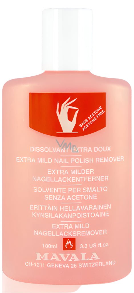 Mavala Extra Mild Nail Polish Remover – Luxuriously Gentle, Acetone-Free Formula for Delicate and Sensitive Nails - 100ml